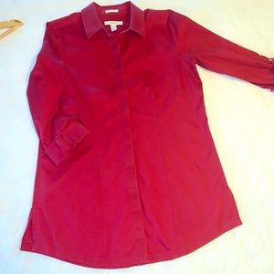 Chico’s ladies tunic length long sleeve blouse
